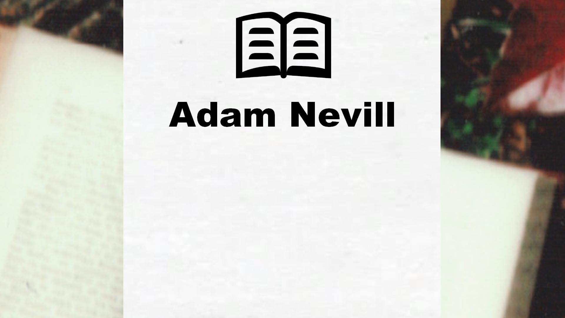 Livres de Adam Nevill