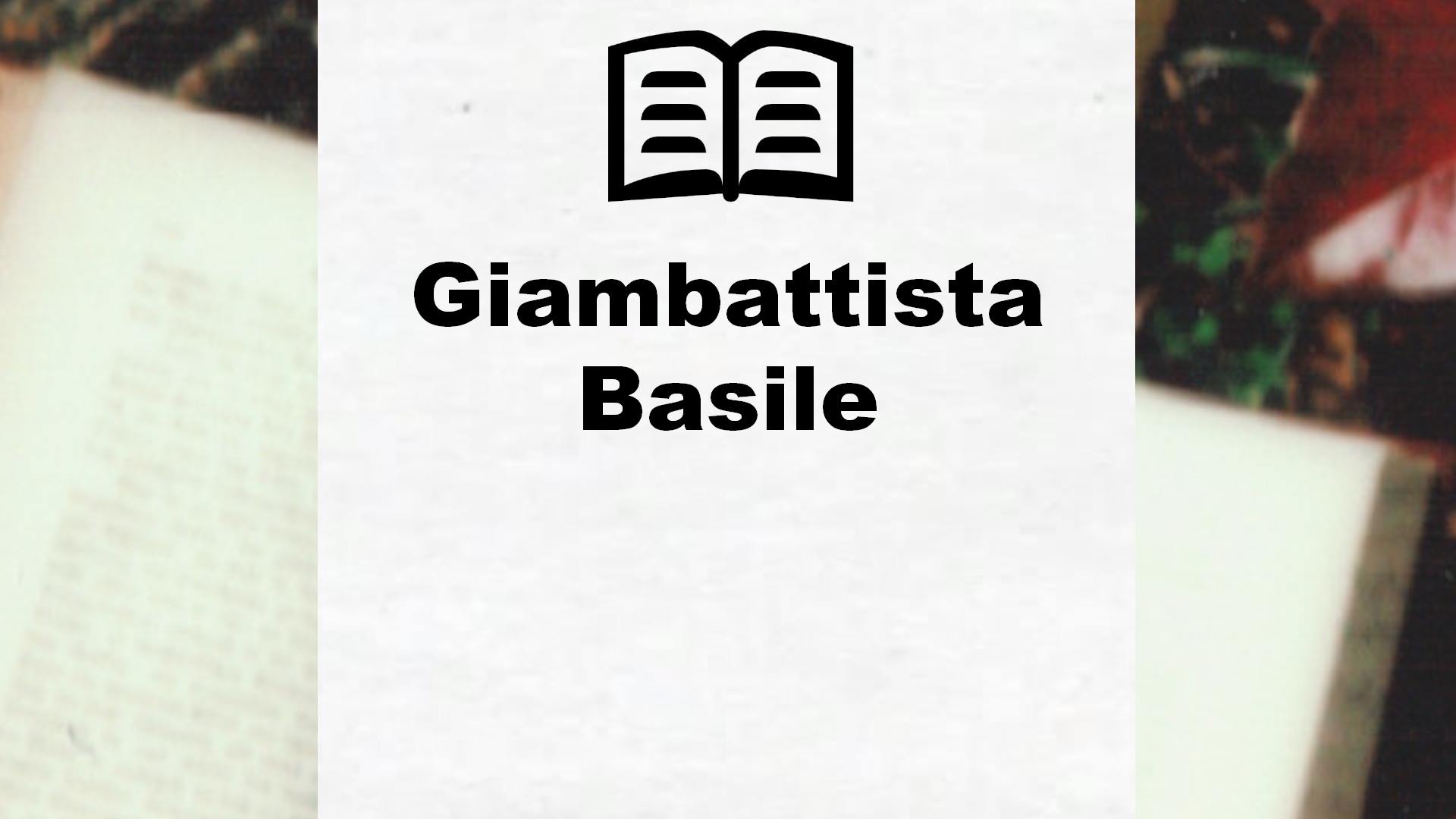 Livres de Giambattista Basile