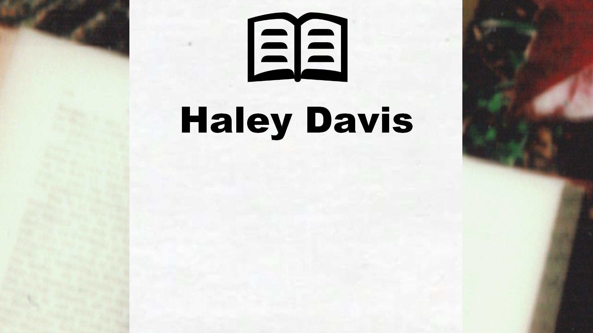 Livres de Haley Davis