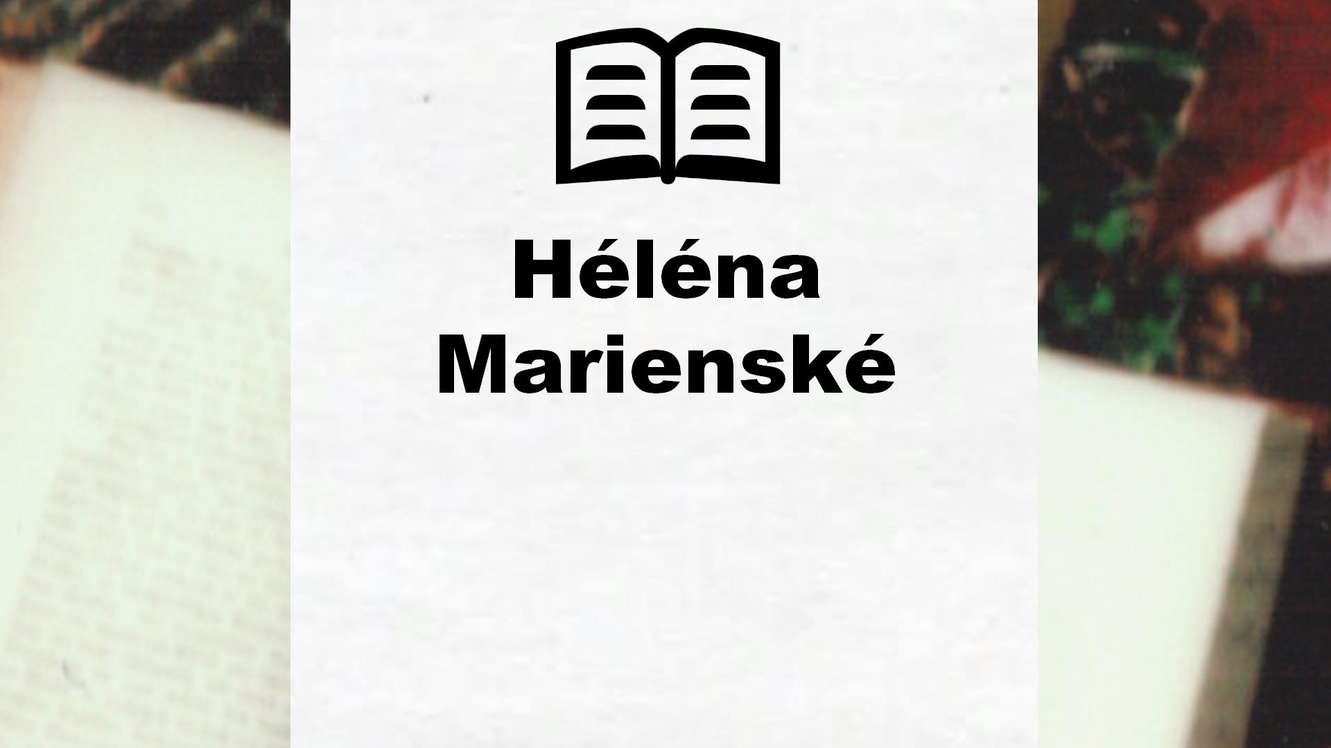 Livres de Héléna Marienské