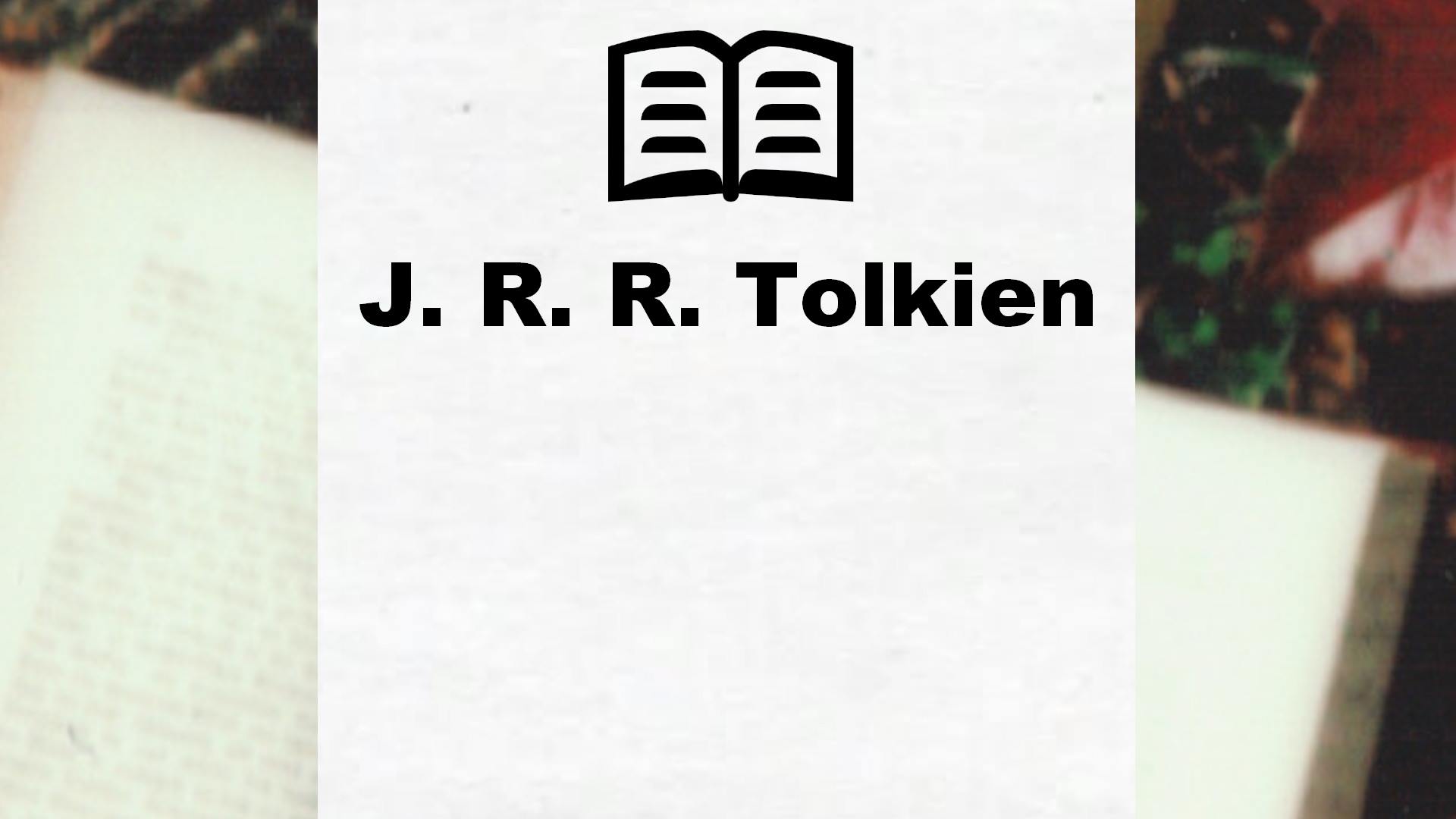 Livres de J. R. R. Tolkien