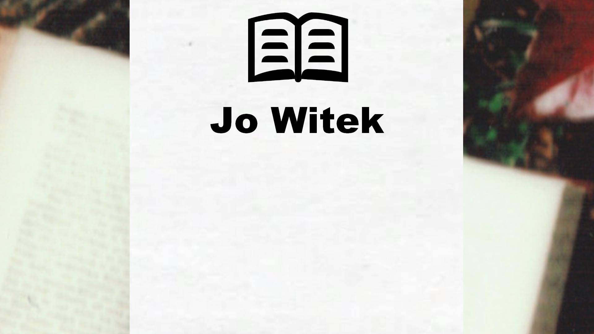 Livres de Jo Witek