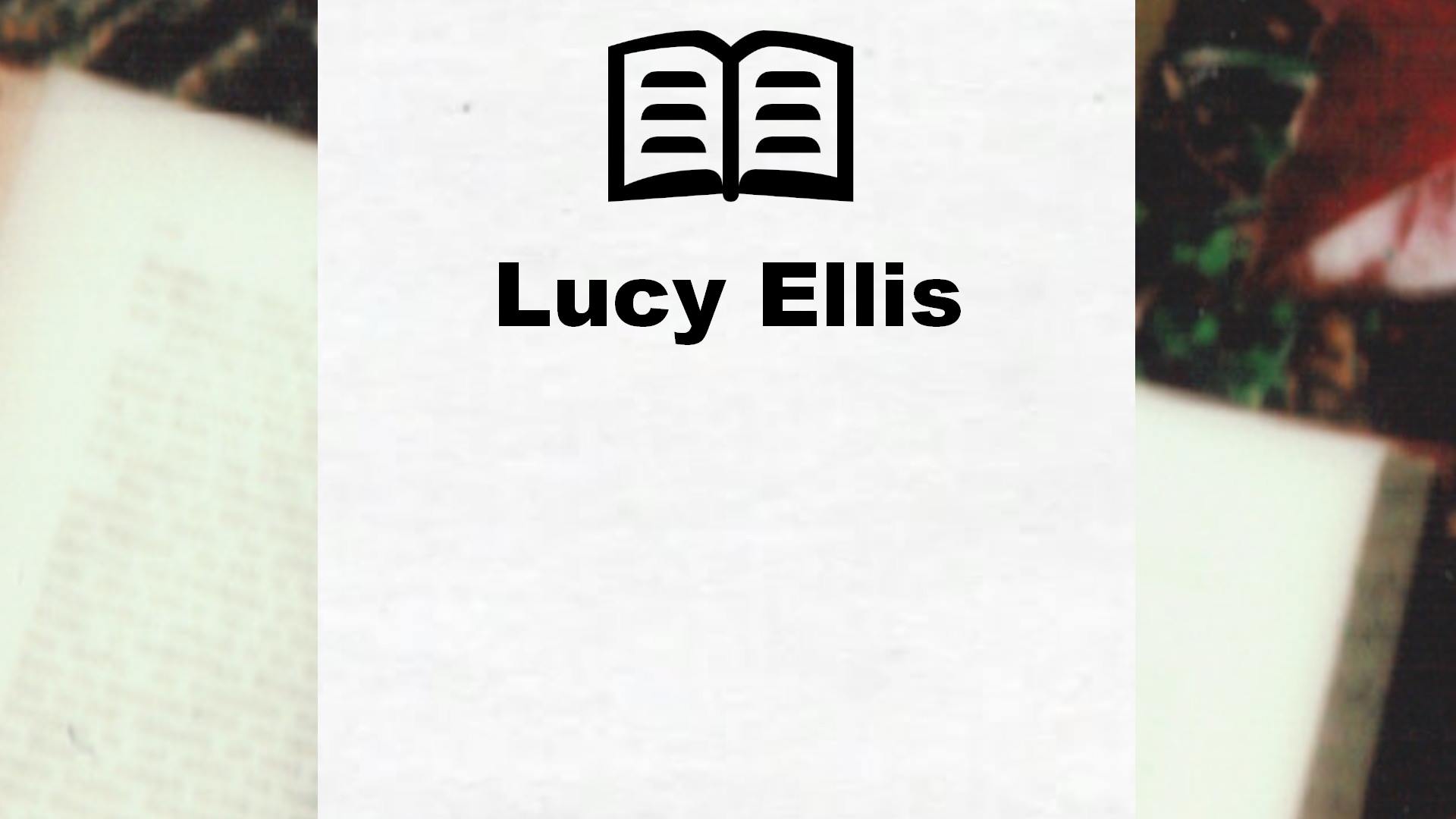 Livres de Lucy Ellis