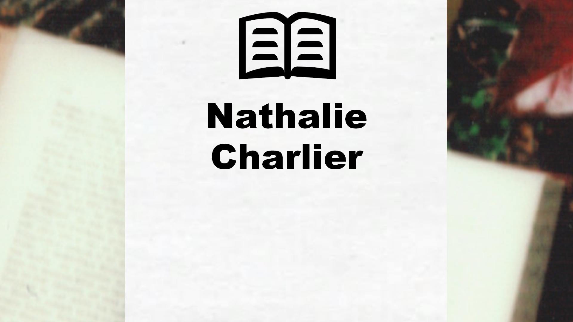 Livres de Nathalie Charlier