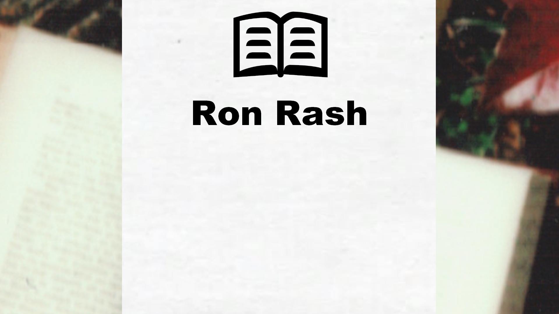 Livres de Ron Rash