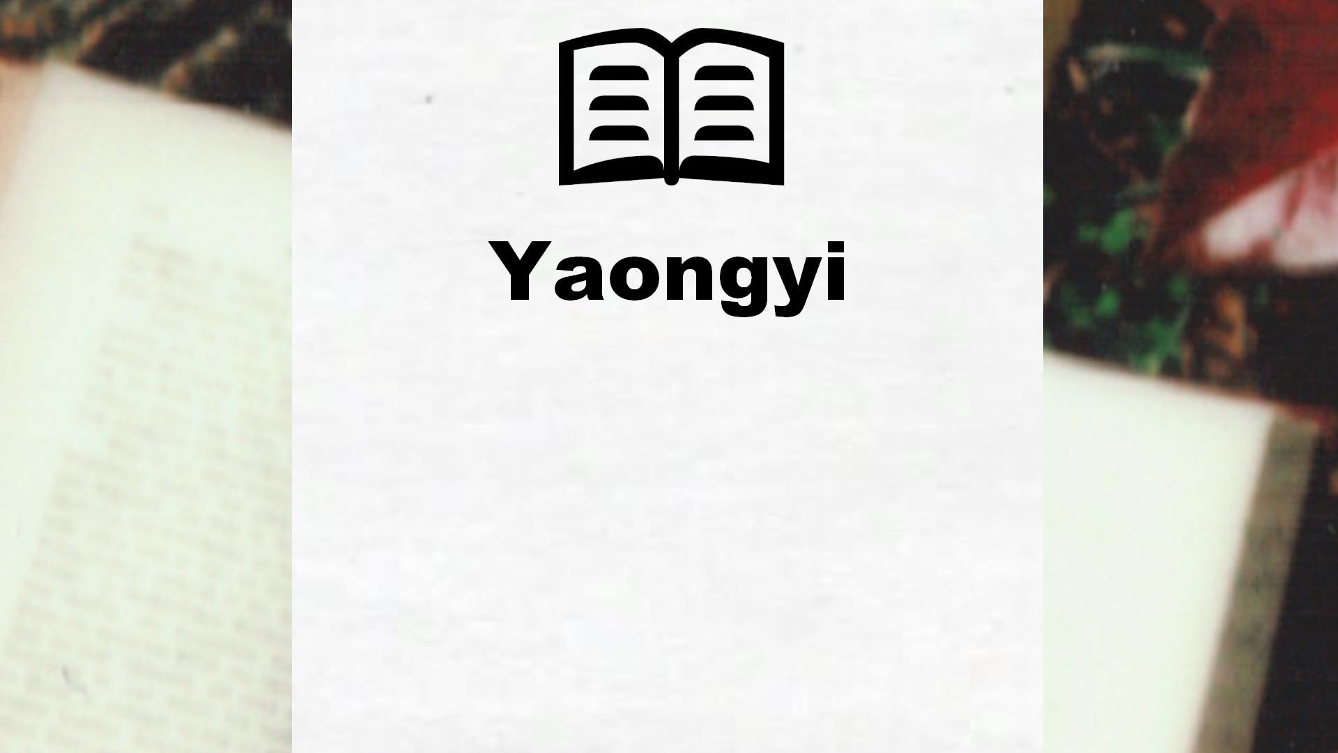Livres de Yaongyi